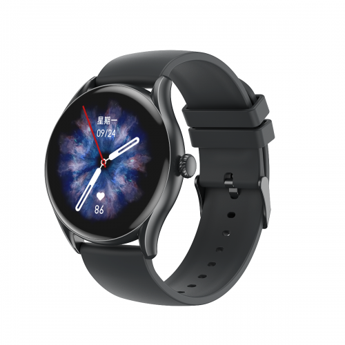 AW19 Biomimetic silica gel round touch screen sport smart watch